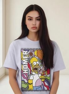 Playera Máscara De Látex Los Simpson Homer Simpson Mujer