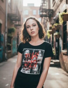 Playera Mascara De Látex Team Heist Mujer