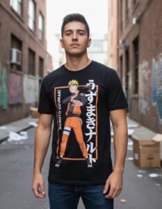 Playera Mascara De Látex Naruto Hombre