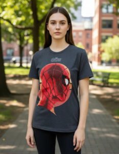 Playera Máscara De Látex Spidey Mujer