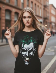 Playera Mascara De Látex Smile Mujer