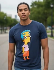 Playera Máscara De Látex Milhouse Van Houten Hombre