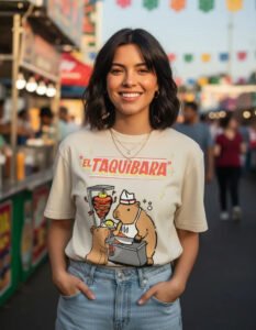 Playera Máscara De Látex El Taquibara Mujer