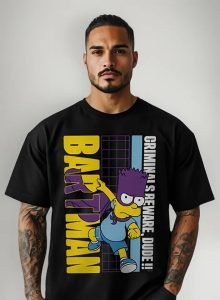 Playera Máscara De Látex Bartman Hombre