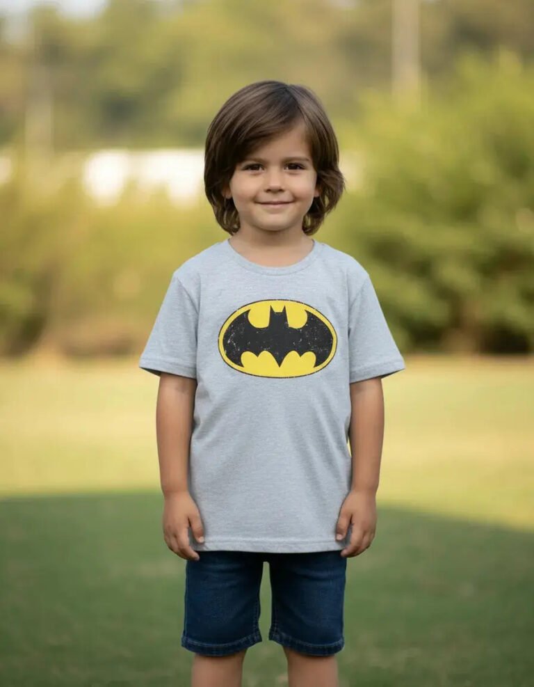 Playera Mascara De Latex Batman Logo Niño