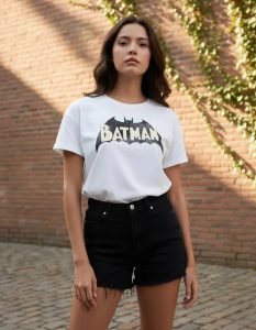 Playera Mascara De Latex Detective Batman Mujer