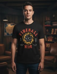 Playera Mascara De Látex Fireball Him Hombre