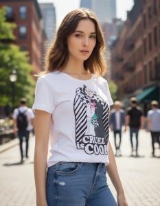 Playera Mascara De Látex Cruel Is Cool Mujer