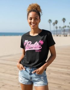 Playera Máscara De Látex Malibu Party Mujer