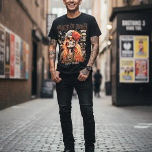 Playera Máscara De Látex Born To Rock Hombre