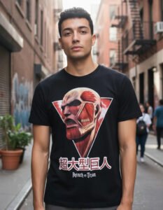 Playera Máscara De Látex Colossal Titan Hombre