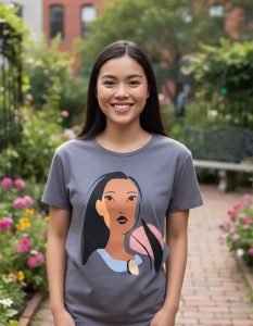 Playera Máscara De Látex Pocahontas Portrait Mujer