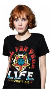 Playera Máscara De Látex Roll For Your Life Down Mujer