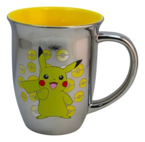 Taza Cerámica Iridiscente Bitono Personajes Animados 470 Ml Color Amarillo Pikachu