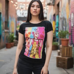 Playera Máscara De Látex Harley Lipstick Marks Mujer