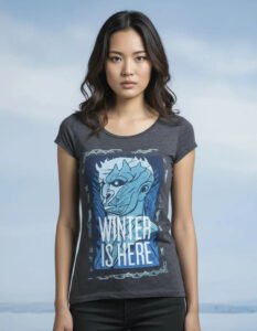 Playera Máscara De Látex Winter Is Here Mujer