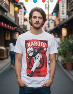 Playera Máscara De Látex Kyubi Jinchuriki Hombre