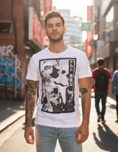 Playera Máscara De Látex Aldea De La Hoja Hombre