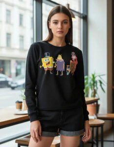 Pullover Máscara De Látex Linda Jovencita Mujer