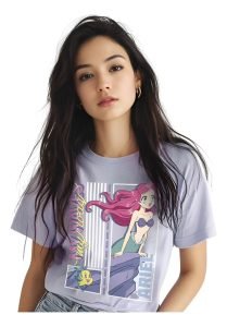 Playera Máscara De Látex Disney Ariel & Flounder Mujer