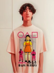 Playera Máscara De Látex Juego Del Calamar Young-hee Hombre