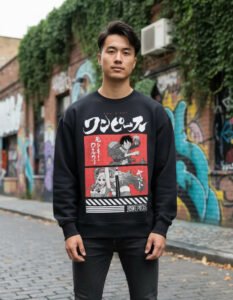 Pullover Máscara De Látex One Piece Yamato & Luffy Hombre