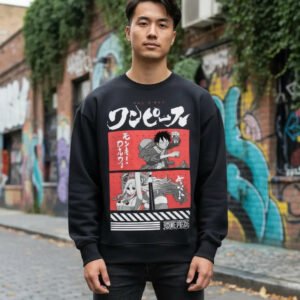 Pullover Máscara De Látex One Piece Yamato & Luffy Hombre