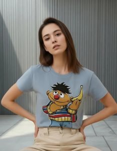 Playera Máscara De Látex Plaza Sesamo ¡banana! Mujer