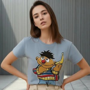Playera Máscara De Látex Plaza Sesamo ¡banana! Mujer