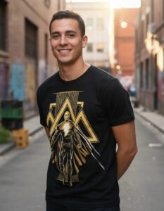 Playera Mascara De Latex Ancient Powers Hombre