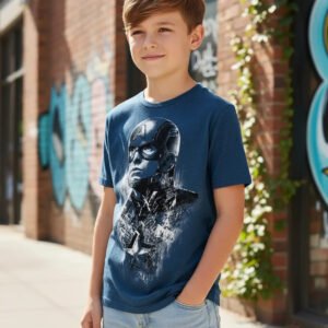 Playera Mascara De Látex Captain Steve Rogers Niño