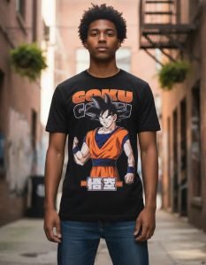 Playera Máscara De Látex Kakarotto Hombre