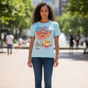 Playera Máscara De Látex Rocko Y Heffer Mujer