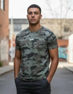 Playera Máscara De Látex Darks Zero Green Camo Hombre