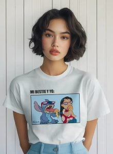 Playera Máscara De Látex Mi Bestie Y Yo Mujer