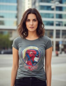 Playera Máscara De Látex Higher, Further, Faster Mujer