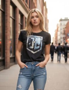 Playera Máscara De Látex Jl Justice League Mujer