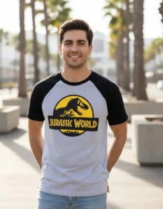 Playera Mascara De Látex Jurassic World Hombre