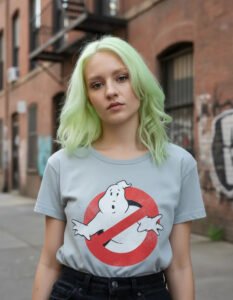 Playera Mascara De Latex Ghostbuster Mujer