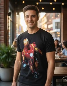 Playera Máscara De Látex Iron Man Hombre
