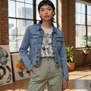 Jacket Máscara De Látex Bugs And Friends Denim Mujer