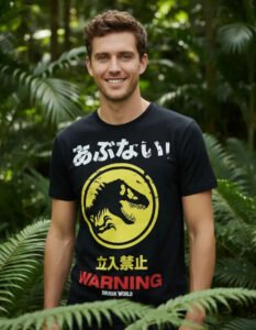 Playera Mascara De Látex Warning! Hombre