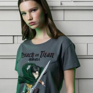 Playera Máscara De Látex Attack Titan Capitán Ackerman Mujer