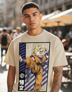 Playera Máscara De Látex Dragon Ball Kakarot Ssj Hombre