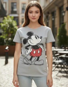 Playera Mascara De Látex Mickey Pencils Mujer