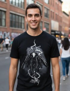 Playera Máscara De Látex The Dark Age Hombre