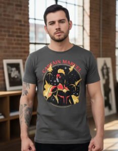 Playera Máscara De Látex Carol Danvers Hombre