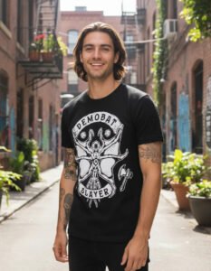 Playera Máscara De Látex Demobat Slayer Hombre