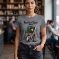 Playera Máscara De Látex Attack Titan Capitán Ackerman Mujer
