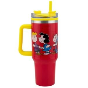 Termo Alto Doble Pared Con Asa Y Popote 1.2 L Color Snoopy